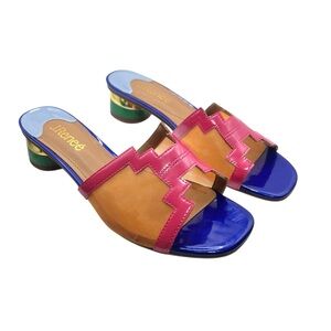 J.Renee Colorblock Slide Sandals NEW